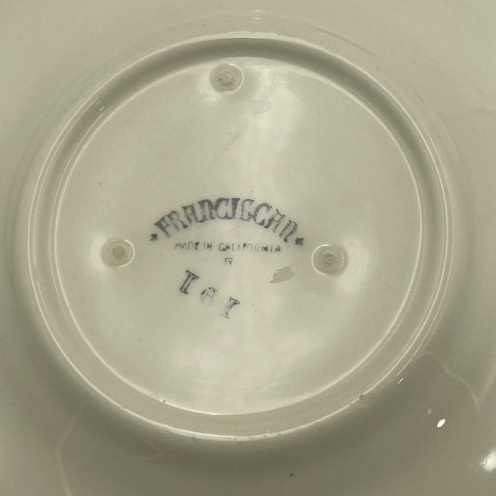 Set of 4 Franciscan Apple Bread &‎ Butter Plates Mid-Century Modern USA Stamp